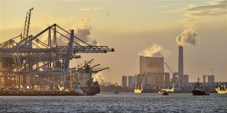 Eon power station in the Maasvlakte area, west of Rotterdam